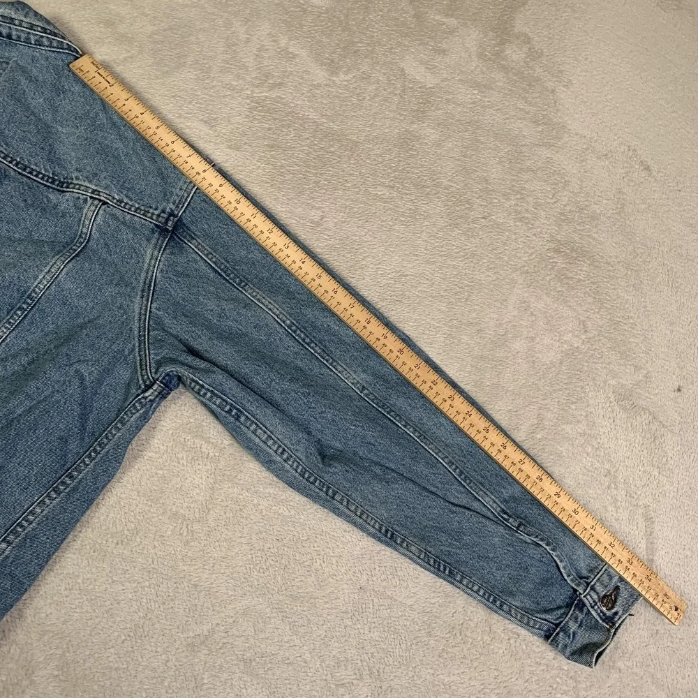 Vintage Harley Davidson Jacket Mens 2XL Blue Denim Eagle Racing Patch Motorcycle